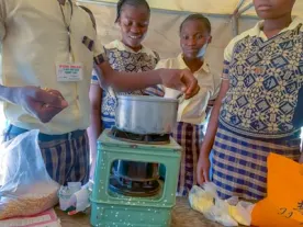 Pupils during a catering practical